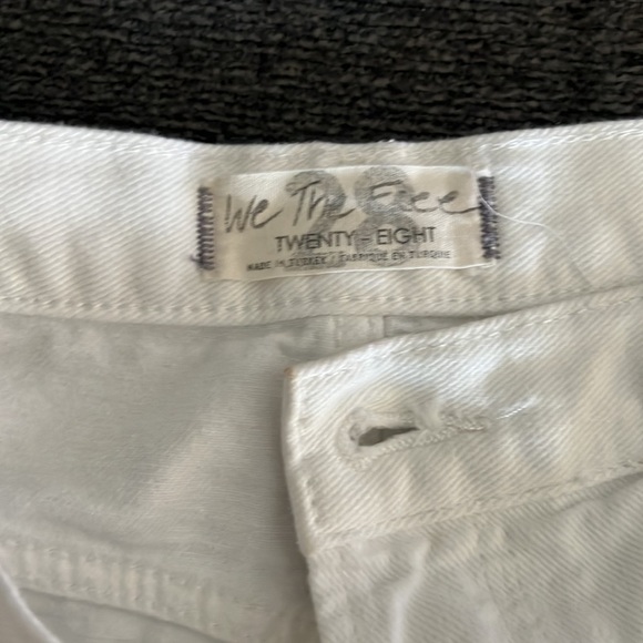 FREE People Maggie Mid-Rise White Distressed Shorts - Picture 8 of 11